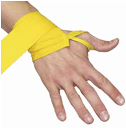 how to wrap your hands for boxing 1. step